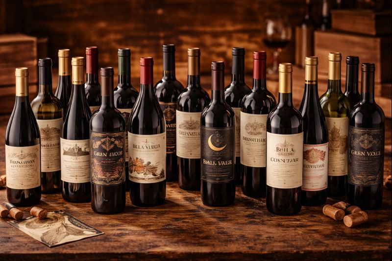 עיצוב תוויות יין דוגמאות חדשות 2026