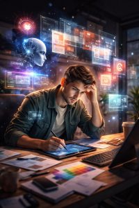 Read more about the article האם AI באמת “הורג” את המקצוע של מעצבים גרפיים – או רק סוג מסוים של מעצבים