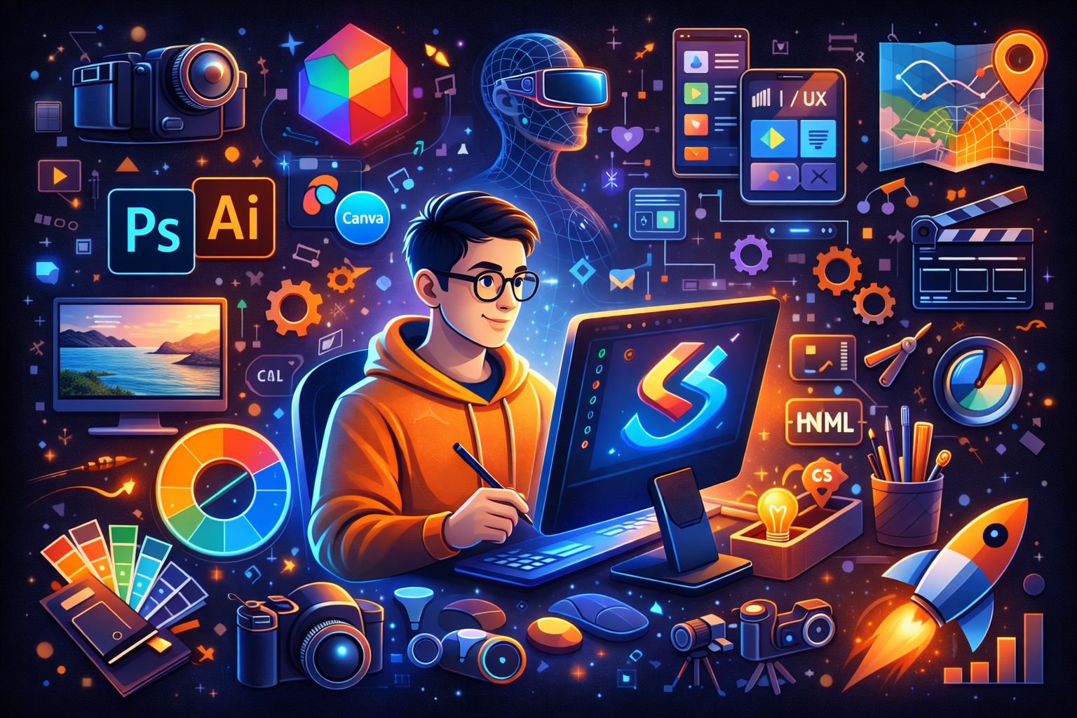 You are currently viewing ממתחילים למקצועני מיתוג: המפה המלאה לשליטה בתוכנות אדובי, בניית פורטפוליו מנצח וכיבוש עולם העיצוב